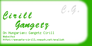 cirill gangetz business card